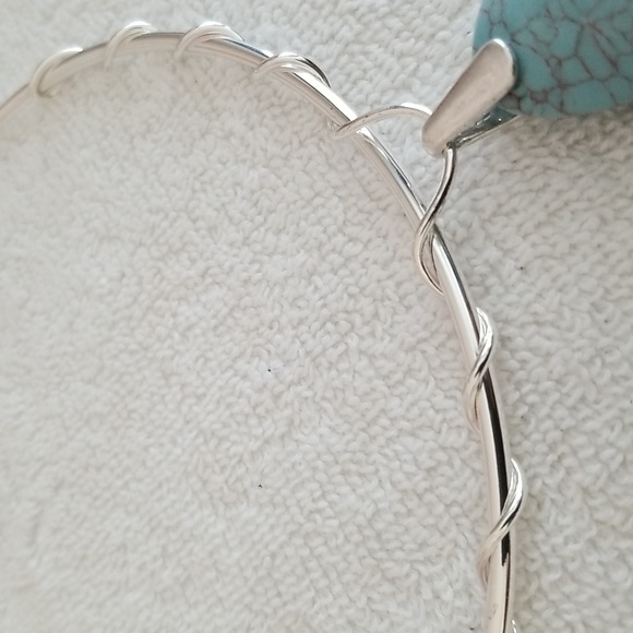 New Robert Lee Morris Soho Stone Wire Wrapped Necklace - Picture 4 of 11